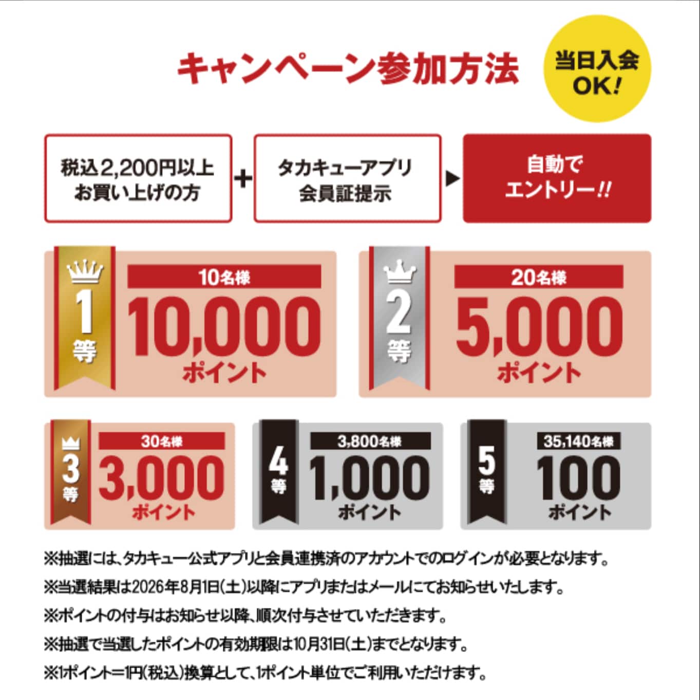 タカキューポイント還元キャンペーンスタート！《TAKAｰQイオンモール岡崎店》