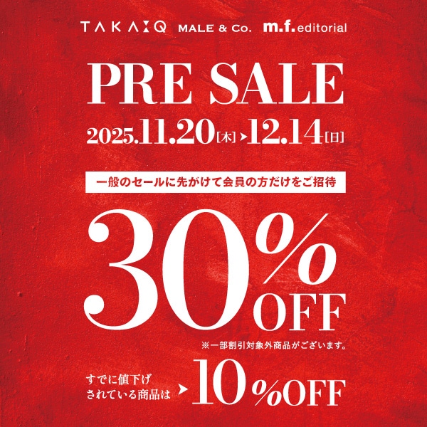 【MALE&Co.イオンモール八幡東店】☆ プレセール　Start です！　(^O^) ☆