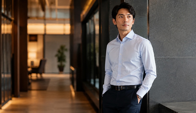 TPOに合わせてシャツを着分けて、スマートな大人の着こなしを