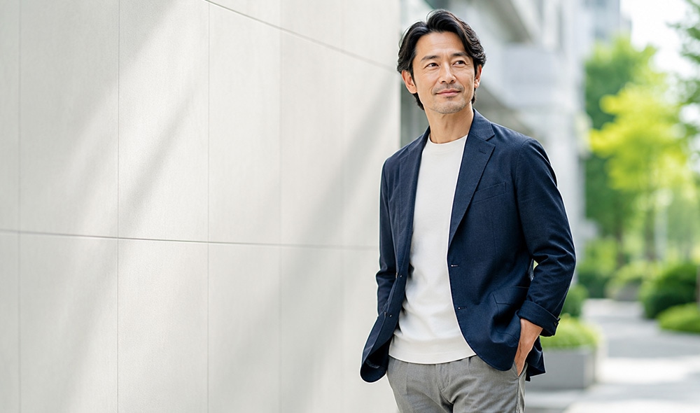 40代がやってはいけないファッションは？オンオフ使えるメンズコーデの正解「きれいめカジュアル」