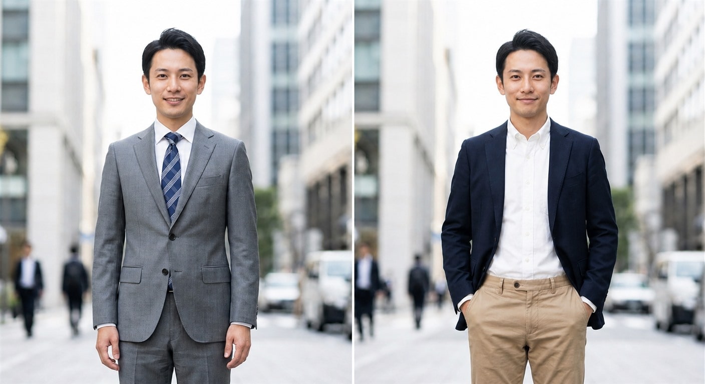 ジャケットとスーツは何が違うの？基本の違いとシーン別の正しい