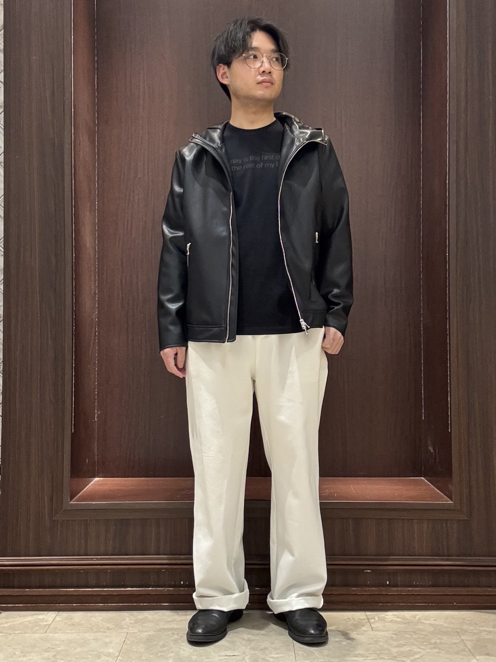 ★レザー調フーデットブルゾンのご紹介★（TAKAｰQイオンモール名取店）