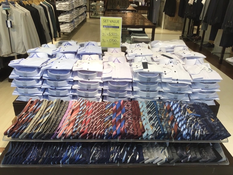 【mf千葉NT店】ドレスシャツ・ネクタイがまとめ買いでお得に！