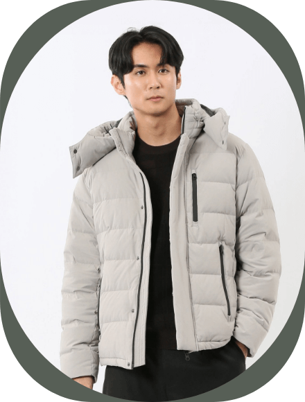 ストレッチツイルフード脱着 ダウン