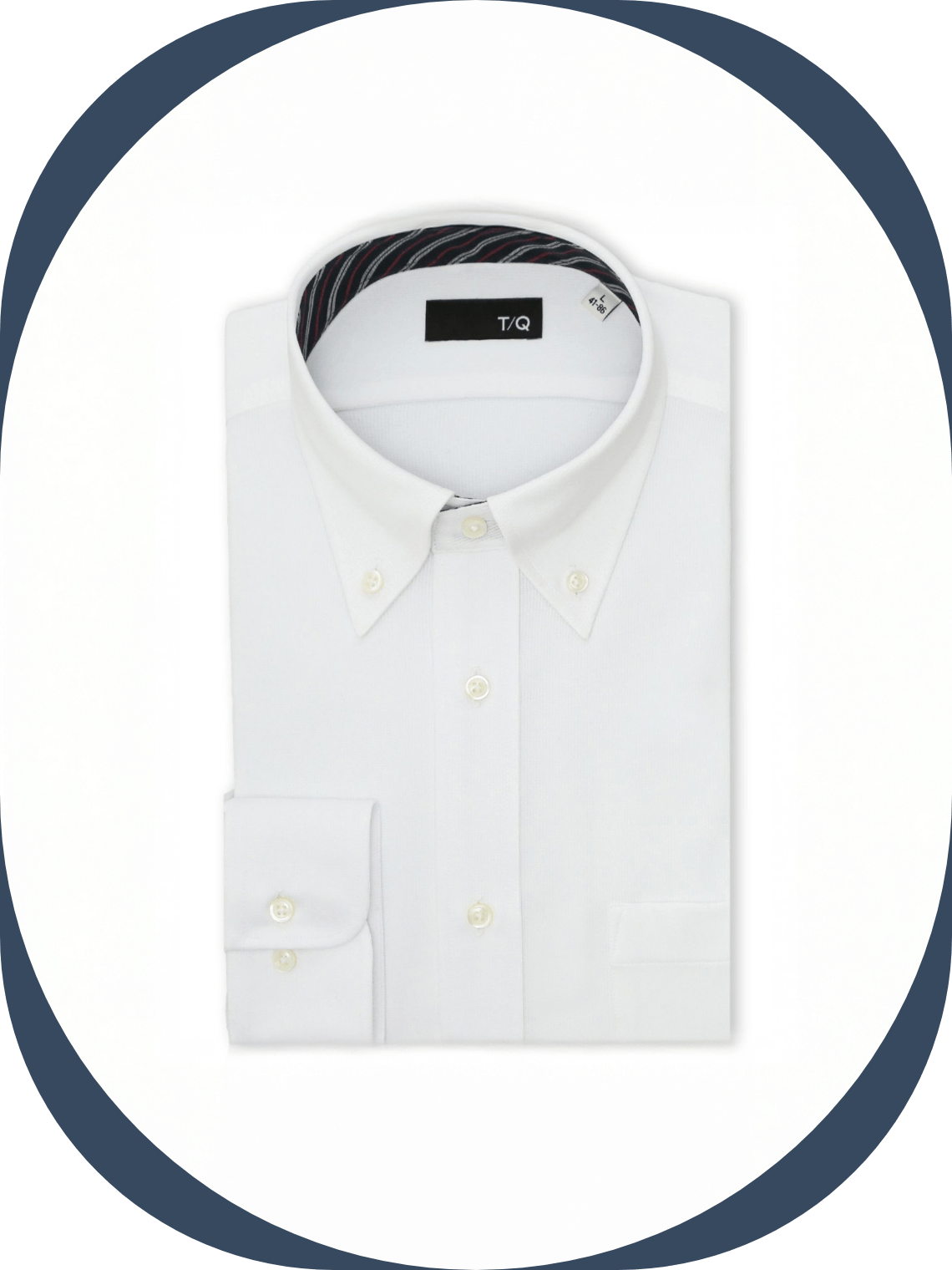 ノンアイロンストレッチ ボタンダウン長袖ニットシャツ