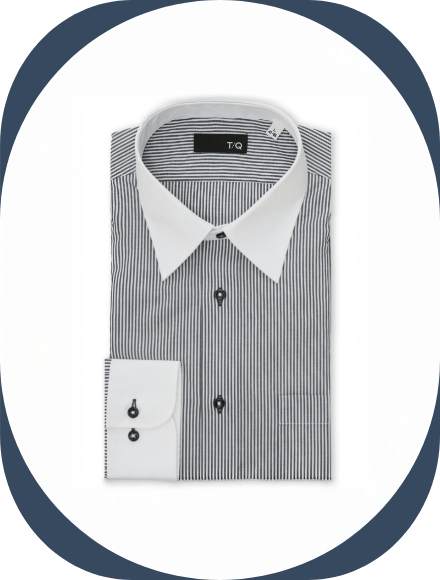 イージーアイロン レギュラーカラー長袖シャツ