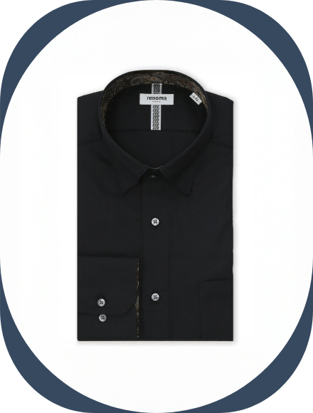 イージーアイロン スナップダウン長袖シャツ