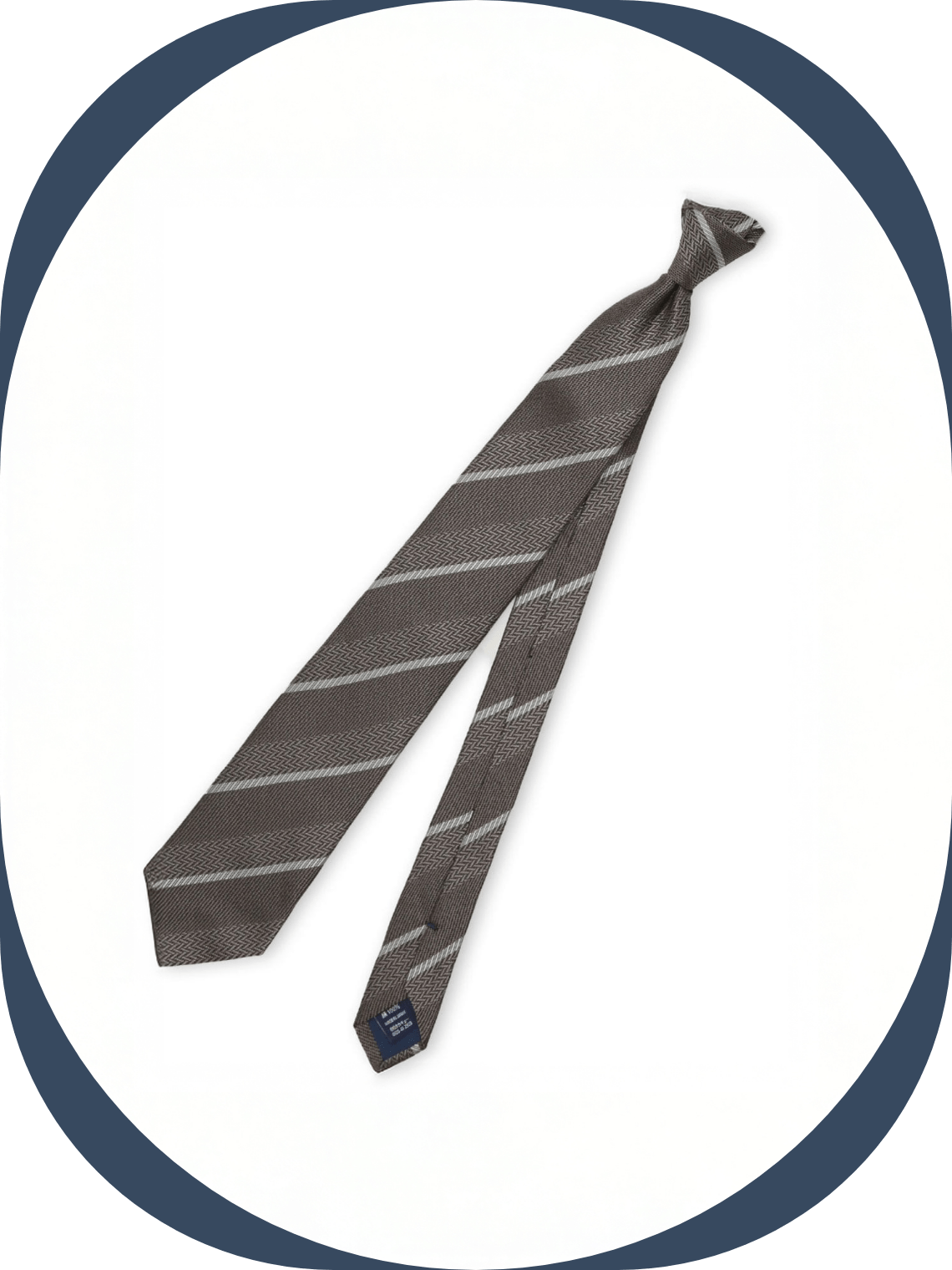 TAKA-Q×FAIRFAX シルクストライプ柄 レギュラータイ