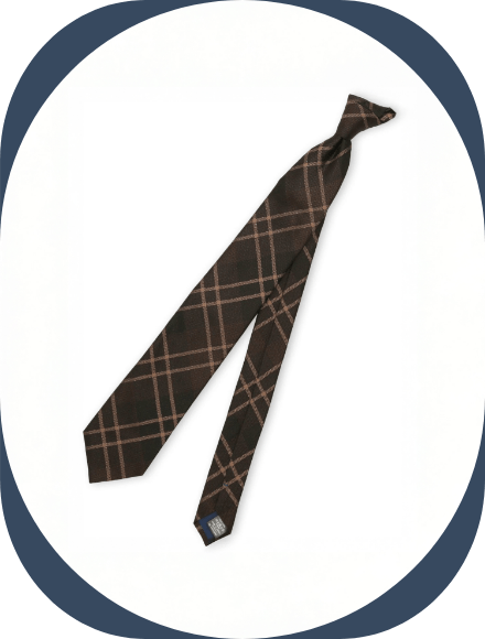 日本製 シルクチェック柄 レギュラータイ