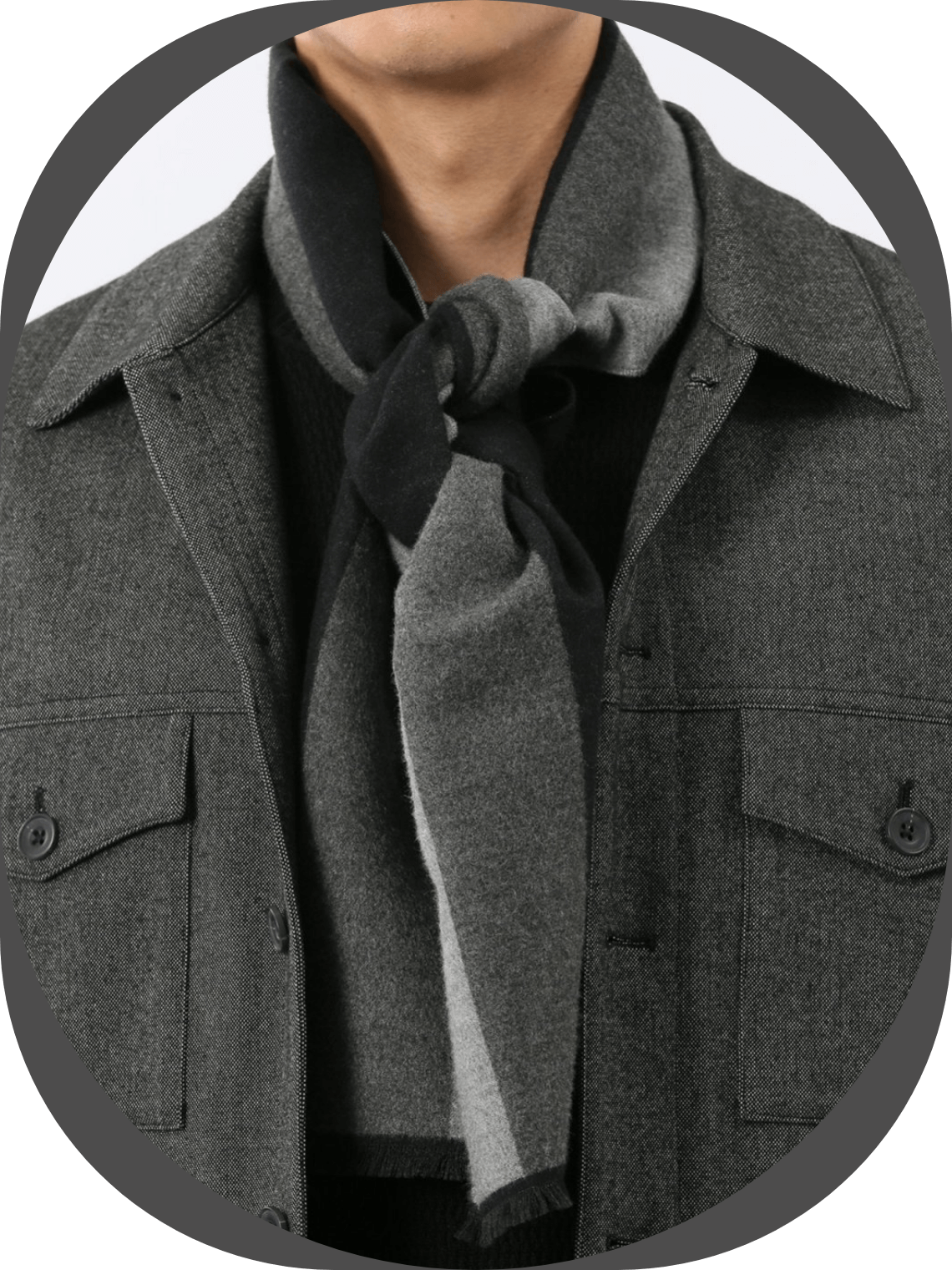 ジャガード ストライプ柄マフラー