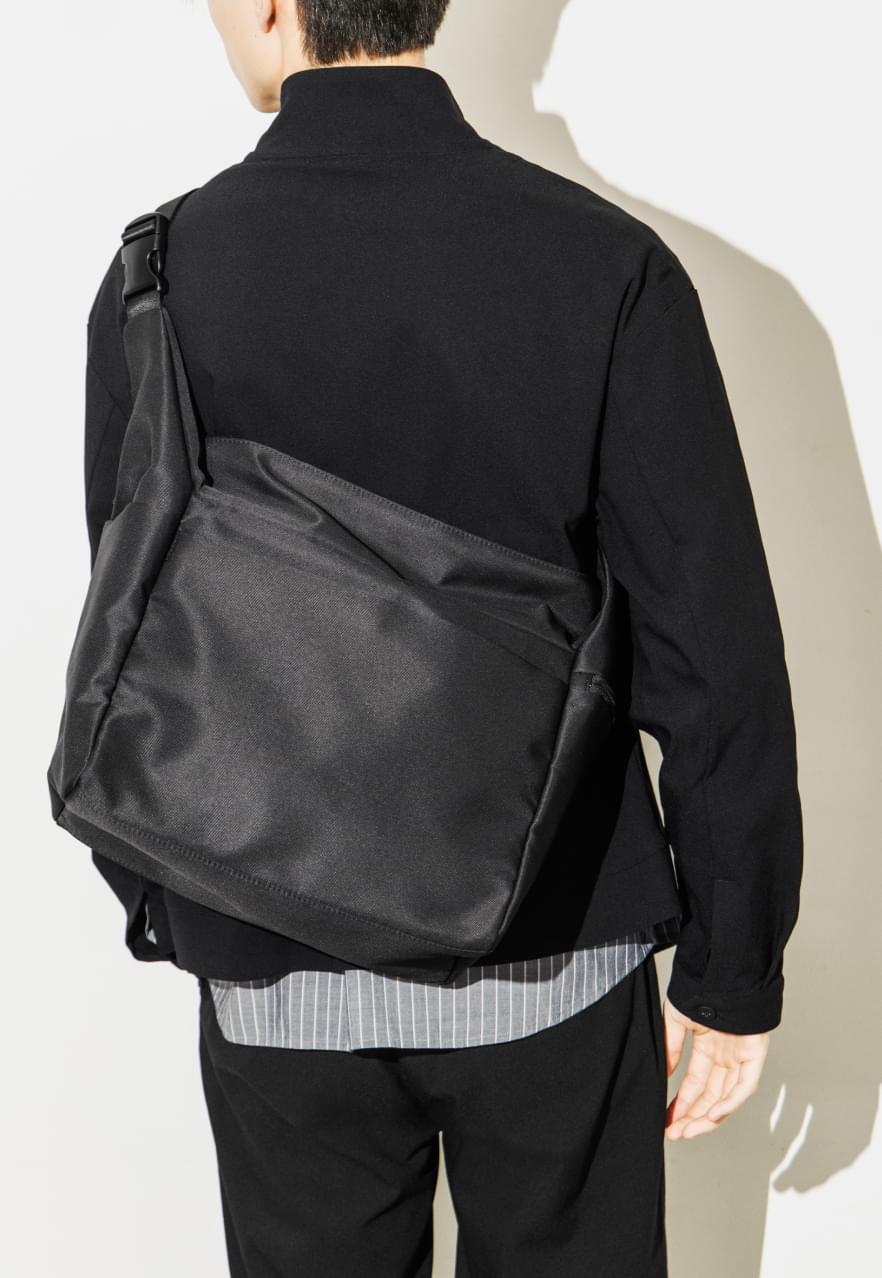 Blouson & Shirt & Wide Tapered Trousers & Bag
