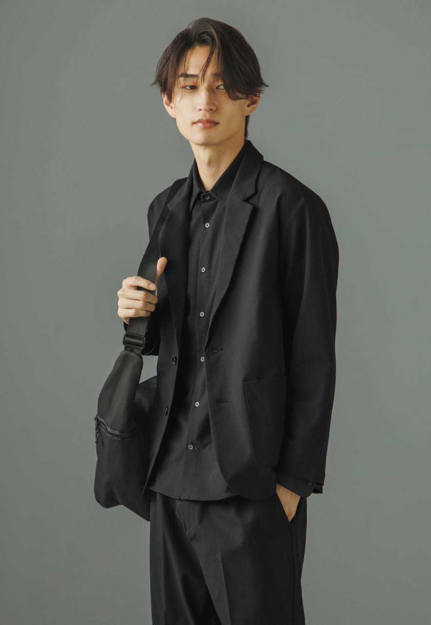 Coat & Jacket & Shirt & Wide Tapered Trousers & Bag