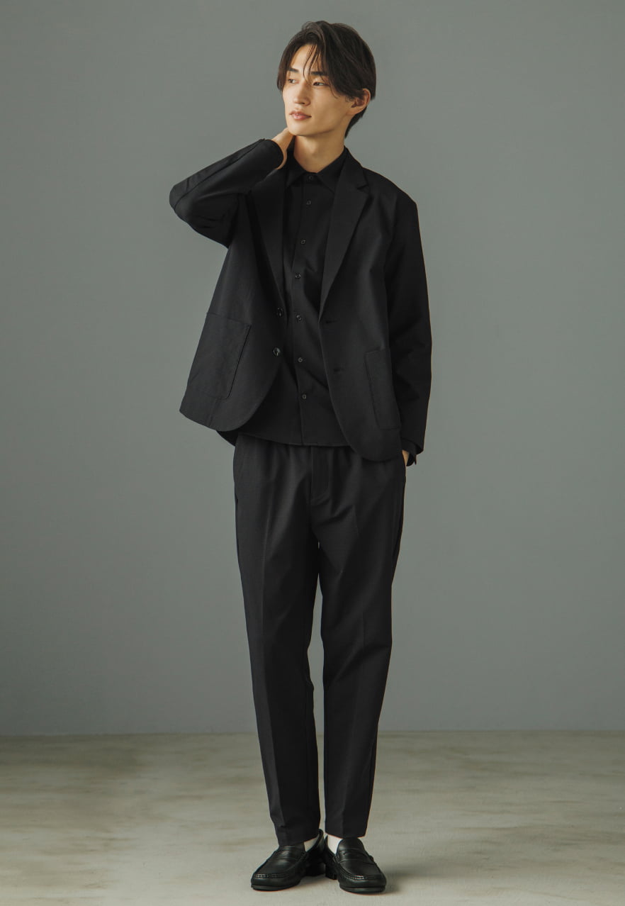 Coat & Jacket & Shirt & Wide Tapered Trousers & Bag